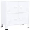 vidaXL Armadio Classificatore Industriale Bianco 75x40x80 cm Acciaio