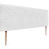 DHOME Testiera in lino naturale Testiera del letto imbottita Testiera della camera da letto moderna TOP TRENDING (Bianco, 160x105cm con Gambe (Letto 150/160))