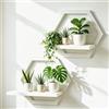 YIYA Set Di 2 Mobili Da Parete Moderni In Stile Boho Per L'Arredamento Del Soggiorno (Bianco e nero)