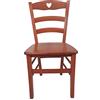 Sedam Srl Sedia Cuore, in Legno Massello, Vari Colori e Sedute disponibili, Alta Qualità (Ciliegio, Massello),ORDINE MINIMO 2 SEDIE