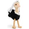 Uni Toys Uni-Toys - Struzzo con velo da sposa - 28 cm (altezza) - Peluche a forma di uccello, bouquet da sposa - Peluche, giocattolo morbido, bianco