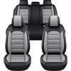 FIENZA Auto Set Coprisedili per Suzuki S-Cross Pelle Traspirante Antiscivolo Rivestimenti Anteriori Posteriori Comfortevoli,Compatibili con Airbag,Protezione Universale Auto,Grigio