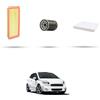 HOFFCAR Kit tagliando 3 filtri compatibile con Fiat Grande Punto 1.4 16v 70kw 2006