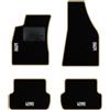 QUEMAR Tappetini Auto per Audi A4 (B6 B7), Bordo Beige, 4 Ricami | 2000-2008 / Kit Tappeti Moquette e Gomma su Misura / Set 2 Anteriori + 2 Posteriori / Ricami e Colori Personalizzati