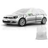JinsenTGG Copertura Auto Telone Impermeabile Sostituzione per VW Golf MK5/MK6/MK7/MK8 2004-2024, Cotone Spunlace Mezzo Garage, Copertura Antivento per Tutte le Stagioni, Resistente ai raggi UV, Argento