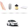 HOFFCAR Kit tagliando 4 filtri compatibile con Fiat Grande Punto 1.3 D Multijet 55kw 2005