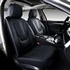 Coverado Coprisedili anteriori per auto, impermeabili, in pelle, con supporto lombare, universali, adatti per la maggior parte delle berline, SUV, pick-up e camion, colore nero