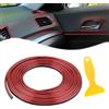 NOLACE Strisce Decorative Auto 10M Flessibile | Universali, Rosso, Car Trim Strip linea Modanatura Interni, Striscia Rivestimento, Raschietto-Rosso