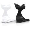 MultiValue Supporto Telefono In Plastica, 2 Pcs Porta Cellulare Da Scrivania Due Ingranaggi Porta Cellulare Tavolo Carino Regalo Per La Persona Amata (Nero + Bianco)