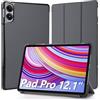 Hianjoo Custodia Compatibile per Xiaomi Redmi Pad Pro/Poco Pad 12.1'', Ultra Sottile Smart Cover in Pelle Compatibile con Xiaomi Redmi Pad Pro/Poco Pad 12.1 Pollici -Grigio