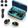 Yummici Auricolari Bluetooth 5.1 Senza Fili Con Microfono - Cuffie Wireless Stereo HiFi, Cancellazione Rumore, IP7 Impermeabili (Nero)
