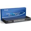 VIMIN Switch di Rete Non Gestito a 26 Porte 2,5G, 24 Porte Ethernet 2,5G Base-T, 2 Porte 10G SFP+, capacità di Commutazione di 160Gbps, Montaggio su Rack, Adatto per Nas 2,5Gbps, AP Wireless e PC