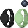 daunke Confezione da 2 cinturini per orologio da bambino in silicone per Motorola Moto Tag Anti-perdita Tracker, copertura protettiva completa antigraffio, antiurto, impermeabile (nero, verde)