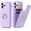 SailorTech per iPhone 11 Pro Max Custodia con portacarte, iPhone 11 Pro Max Custodia telefonica ad anello con supporto per carta di credito Custodia per iPhone 11 Pro Max-Viola