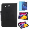 MEIYOUQI Custodia per Samsung Galaxy Tab E 9.6 Inch 2015 (SM-T560 T561 T565 T567V),Sottile Pelle Multi-angli Stand Protezione totale Tablet Cover Caso Con Penna Stilo, Pellicola Per Schermo (Black)