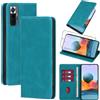 Vauki Cover per Xiaomi Redmi Note 10 Pro 4G con 1 Vetro Temperato Custodia in Pelle PU Slot Schede Flip TPU Silicone Case Supporto Stand Magnetica Antiurto Caso per Redmi Note 10 Pro 4G 6.67,Azzurro