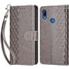 KENHONER Custodia per Huawei P Smart Z Cover, Grigio | Portafoglio in Pelle PU Retro, Antiurto Flip, Slot per Schede, Funzione Stand, Chiusura Magnetica