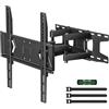 Suptek MA001 - Supporto da parete per TV da 32 a 60 pollici, staffa regolabile girevole e inclinabile, doppio braccio articolato, adatto a perni da 16, VESA max 400 x 400 mm, supporta fino a 45 kg,