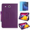 MEIYOUQI Custodia per Samsung Galaxy Tab E 9.6 Inch 2015 (SM-T560 T561 T565 T567V),Sottile Pelle Multi-angli Stand Protezione totale Tablet Cover Caso Con Penna Stilo, Pellicola Per Schermo (Purple)