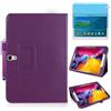 MEIYOUQI Custodia per Samsung Galaxy Tab S 10.5 Inch 2014 (SM-T800 T805 T807 T801),Sottile Pelle Multi-angli Stand Protezione totale Tablet Cover Caso Con Penna Stilo, Pellicola Per Schermo (Purple)