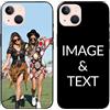 Naispanda Cover Personalizzata per Apple iPhone 17, 16, 15, 14, 13, 12, 11, Pro, Max, XR, XS, X,8, 7, 6 Personalizzato con Foto Testi Disegni, Custodia personalizzata in tpu