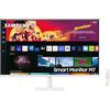 Samsung Monitor M7 (S32BM701), Flat 32'', 3840x2160 (UHD 4K), Piattaforma Smart TV (Netflix), Airplay, Mirroring, Office 365, Wireless Dex, Casse Integrate, WiFi, USB TypeC, Bianco