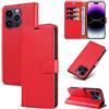 KKEIKO Cover per iPhone 14 PRO Max, Antiurto Custodia in PU Pelle con Slot per Porta Carte, Magnetico Protettiva Cover per iPhone 14 PRO Max, Rosso