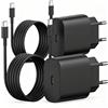 Cionum 2Pack Caricabatterie iPhone 18 17 16 15, 20 W USB C caricatore rapido 2 m cavo C to C per iPhone 18 Pro/17 Pro Max/17e/16e/16 Pro/15 Plus/Duo, iPad 12.9/11 pollici, Air 5 4, Samsung Gaxy