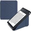 kwmobile Custodia Pieghevole Compatibile con Tolino Vision 6 Cover - Cover Magnetica Pelle PU eReader con Stand - blu scuro