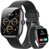 Gydom Orologio da donna da uomo, schermo AMOLED da 1,75 con monitoraggio fitness, chiamate Bluetooth e assistente AI, frequenza cardiaca SpO2 monitoraggio del sonno, monitoraggio del ciclo femminile