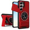 HAONANDE custodia per Samsung Galaxy A55 5G con ring stand magnetico, cover militare antiurto con protezione fotocamera scorrevole compatible with MagSafe ricarica wireless Rosso
