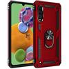 SORAKA Custodia per Samsung Galaxy A90 5G con anello Custodia Samsung Galaxy A90 5G Paraurti morbido in TPU Copertura rigida in PC con piastra metallica per il supporto magnetico per auto