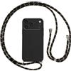Vauki Cover con Cordino per iPhone 18 Pro Max/iPhone 17 Pro Max,Black | Custodia con Laccio Collana Tracolla Collo Silicone Antiurto TPU Opaca Protettiva Case per iPhone 18 Pro Max/17 Pro Max