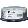 Verbatim 98900 M-disc BD-R 25GB 4X con superficie di marca, 5 pezzi con marchio di fabbrica, BD-R DL 50GB 25-disc bianco