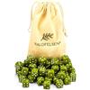 Waldfelsen®, 6, 12, 20, 30 o 50 dadi di alta qualità di Waldfelsen®, in acrilico, dimensioni standard da 16 mm, dadi da gioco a 6 lati, set di accessori da gioco con sacchetto di stoffa (oliva, 50