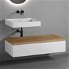 neoro n50 sistema mobili La: 120 cm con 2 estraibili, lavabo senza fori rubinetteria bianco opaco,, BN0133WM+2#BN0411BWH+BN0404W1, n50 [Mobili da Bagno > Mobili con Lavabo Integrato]