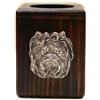 Yorkshire Terrier, York, York, Yorkie I - candeliere in legno con un cane, un so