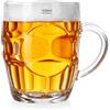Artemis Boccale da birra in vetro grande con manico in vetro spesso, 500 ml (0,5 l)