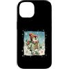 Classic Christmas Vintage Xmas Nostalgic Custodia per iPhone 14 Pinguino Polar Winter Wonderland Cappello Sciarpa Guanti Retro