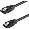 StarTech Cavo SATA Tondo 30cm Connettori a Scatto Nero (SATRD30CM) | Trasferimento Dati ad Alta Velocita, Per Unita Interne