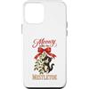 Vintage Christmas Cats Custodia per iPhone 12 mini Meowy Under The Mistletoe Cute Tuxedo Kitten Christmas