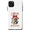 Vintage Christmas Cats Custodia per iPhone 11 Pro Max Meowy Under The Mistletoe Cute Tuxedo Kitten Christmas