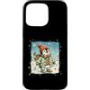 Classic Christmas Vintage Xmas Nostalgic Custodia per iPhone 15 Pro Max Pinguino Polar Winter Wonderland Cappello Sciarpa Guanti Retro