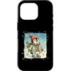 Classic Christmas Vintage Xmas Nostalgic Custodia per iPhone 16 Pro Pinguino Polar Winter Wonderland Cappello Sciarpa Guanti Retro