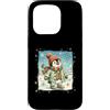 Classic Christmas Vintage Xmas Nostalgic Custodia per iPhone 15 Pro Pinguino Polar Winter Wonderland Cappello Sciarpa Guanti Retro