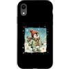 Classic Christmas Vintage Xmas Nostalgic Custodia per iPhone XR Pinguino Polar Winter Wonderland Cappello Sciarpa Guanti Retro