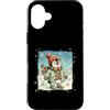 Classic Christmas Vintage Xmas Nostalgic Custodia per iPhone 16 Plus Pinguino Polar Winter Wonderland Cappello Sciarpa Guanti Retro