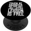 AddictiveDesignsCo Martial Arts Merch Divertente scherzo protettivo per genitori Jiu Jitsu PopSockets PopGrip Adesivo