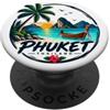 Thailandia Festa Souvenir Phuket Thailandia Vintage Barca Longtail Palme Souvenir PopSockets PopGrip Adesivo