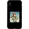Classic Christmas Vintage Xmas Nostalgic Custodia per iPhone XS Max Pinguino Polar Winter Wonderland Cappello Sciarpa Guanti Retro